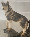 Wolf Clock On Rocks Resin Needs Battery Kit Vintage