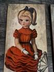 Vintage 60 s Jean Maio  Big Eyes Bloomer Girl Ballerina Print Board Pair Set 2