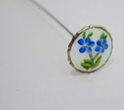 Antique Enamel Silver Victorian Hatpin Hat Pin
