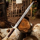 Hand Forged Damascus Steel Viking Sword Medieval Sword Battle Ready With Sheath