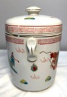 Vintage Chinese Double Lid Hand Painted Dragon Phoenix Tea Caddy Satsuma