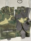 Qty 2 Pair New Anti-slip Fishing Gloves Fingerless Sun Protection Camo Gloves