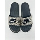 Nike Benassi Jdi Slide Logo Black white Sandals Mens Size 12