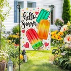  Summer Garden Flag Popsicles Double Sided 12x18 12 x18  Summer-popsicles