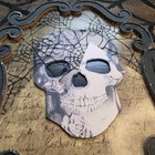 Halloween Wooden Gothic Wall Decor  Skull With Lace Overlay
