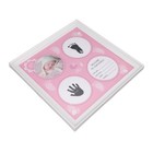 Baby Handprint Footprint Kit For Newborn Boys Girls Pink Print Frame