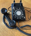 Vintage Western Electric Bell System Rotary Dial Desk Phone Black Untested