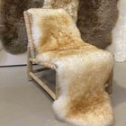 Double Pelt Tipped Brown Sheepskin Rug Sheep Skin Fur Genuine Leather 2 X 6