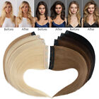 Double Drawn Seamless Clip In Thick Remy Human Hair Extensions 4pcs Full Head