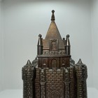 Vintage 1970s Hang Seng Bank Castle Coin Bank Metal Promo Hong Kong Damaged