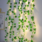 1pcs 2m Green Leaf String Lights Artificial Ivy Vine Fairy Light For Home D  cor