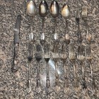 15 Pc Lot Antique Silverplate Flatware 1881 Rogers A1 Lavigne  1847 Charter Oak