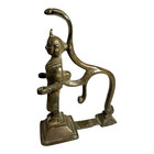 Antique Indian Brass Hindu Deity Cobra Snake Figure Sculpture Incense Holder