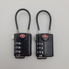 Tsa Approved Cable Luggage Locks Re-settable Combination With Alloy Body