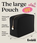 Makeup Bag For Women  Travel Cosmetic Organizer  Waterproof Large  Black