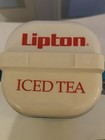 Vtg Lipton Iced Tea 2 Quart Pitcher Turquoise Lid Pour Spout Handle