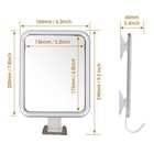 Shower Mirror Fogless For Shaving  Rectangle With 4 Suction Cups Fogless Shower