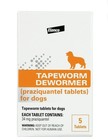 Elanco Tapeworm Dewormer Praziquantel Tablets For Dogs Puppies 5ct  -exp  7 2028