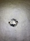 Silver Color Black Onyx Pin Brooch 