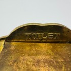 Brushed Brass Metal Wall Mounted  toilet  Paper Holder Bathroom Wooden Roll