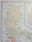Vintage 1902 Philippines Map 22 x14  Old Antique Original Mindoro Samar Bohol
