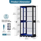 Rgb Display Cabinet With Adjustable Shelf  5-tier Curio Cabinet For Collectibles