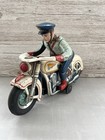 Modern Toys Japan Tinplate Highway Patrol Police Motorcycle  vintage