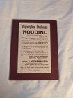 Houdini Souvenir Program Replica Lee Jacobs 1997 2nd Edition 