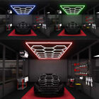 Hexagonal Led Garage Lights Honeycomb Detailing Showroom Office 14 Grids 6500k