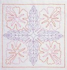Sashiko World - Hawaii - Hibiscus - Sampler Kit With Needle   Thread