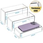 6 Pack Clear Acrylic Display Risers 3 Large Sizes For Shelf Dessert Cupcake