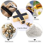 Stainless Steel Cross Memorial Cremation Ashes Urn Pendant Necklace Keepsake Urn