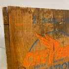 Vtg Chevron Wood Shipping Crate Aviation Gasoline Winged V 91 98 San Francisco