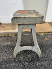 Vintage Cast Iron Table Base Bench End Machine Heavy Antique Legs Metal Hartford