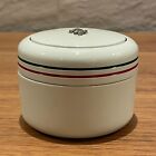 Rare Ferrari Steel Ashtray - White With Tricolor Stripes   Emblem