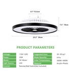 23   Modern Black Rgb Led Ceiling Fan Light Kit Flush Mount With App   Remote