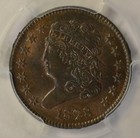 1828 Classic Head Half Cent  13 Stars  Pcgs Ms62