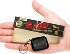 Raw Black King Size Slim Rolling Papers 8 Pack   Raw Black Keychain