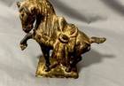 Vintage Bronze Trojan Horse In Motion Statue Sculpture Made In Japan  toyo