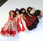 Vintage Sleepy Eye Dolls Lot Of 4 Variety Of Collectibles Hard Plastic Dressed