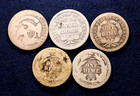 Lot Of 5 Silver Dimes  Draped Bust   Seated Liberty