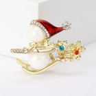 Luxury Snowman Brooch Pin     Crystal Rhinestone Christmas Winter Holiday Gift