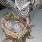 Homco Classic Porcelain Sheltering Wings Screech Owls Porcelain Figurine