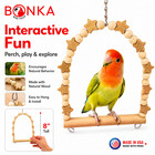 Bonka Bird Toys 1448 Natural Star Swing Organic Wood Chew Small Parrot Cage Toy