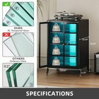 Steel Media Storage Cabinet Shelves Adjustable Stereo Audio Cabinet With Wheels