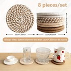 8-piece Cotton Yarn Coaster Set  Suitable For Coffee Table Drink Trays