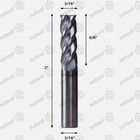 10 Pcs 4 Flute 3 16  X 5 8  X 2  Solid Carbide Long End Mill - Altin Coated