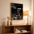 Michael Jordan Chicago Bulls Slam Dunk Black White Classic Print
