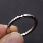 6pc Stainless Steel 30mm Flat Key Rings Silver Key Chain Split Key Ring