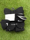 Nike Dri Fit Dry Cotton Crew Socks 6 Pairs Large Black